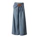 High Waist Wide Leg Jeans For Women With Leather Tag Detail - Relaxed Fit Flowy Palazzo Pants For Casual & Chic Style_ecoleips.com
