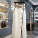 High-Waisted A-Line Skirt With Back Slit – Thick Winter White Pencil Skirt For Pear Shape (S-3XL)_ecoleips.com