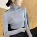 girl High Neck Thickened Inner Layer Base Sweater For Women, Autumn And Winter 2025 New Style, High-End Soft Slim Fit Knitted_ecoleips.com