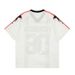 Color Block V-Neck Short Sleeve T-Shirt - Breathable Mesh Loose Fit Sports Top For Men & Women - Trendy Streetwear (White/Black, S-5XL)"_ecoleips.com
