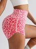 Hot Selling High Waist Tummy Leopard Print Yoga Three Quarter Pants Women's Hip Lifting Running Shorts Yoga Shorts_ecoleips.com