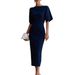 Women's Clothing Elegant Slimming Midi Dress For Women Slim Fit Casual Dress For Women For Formal & Casual For Women_ecoleips.com