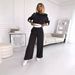 Women's Clothing Autumn And Winter New Style Splicing Popular Hooded Sweatshirt Two Piece Casual Suit_ecoleips.com