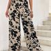 Women's Clothing New Casual Simple Comfortable High Waist Flower Print Wide Leg Pants Women's Trousers_ecoleips.com