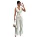 Summer Women's Solid Color Sleeveless Slim Fit Vest High Waist Casual Pants Two Piece Set New_ecoleips.com