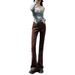 Women's High-waisted Micro-flare Jeans, 2022 New Spring-summer Slim-fit, Height-enhancing, Straight-leg, Loose-fitting,_ecoleips.com