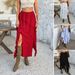 DiYun 2025 Spring/Summer European And American Casual Vacation Style Solid Color Lace-Up Waist-Cinching_ecoleips.com