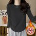 A Korean-Style Round-Neck Double-Sided German Velvet T-Shirt Paired With Long-Sleeved Shirts For Autumn And Winter, A Ve_ecoleips.com