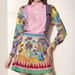 2026 New Spring Women's Clothing European American Cross-Border Fashion Printed Long-Sleeve Shirt Top And Pleated Skirt_ecoleips.com