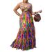 C8465 2022 Summer New Long Strap Print Sexy Fashion Big Hem European And American Style Dress_ecoleips.com