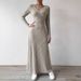 European And American Dress, Slim-fit Fashion Women's Clothing, Knitted Solid Color Long-sleeve_ecoleips.com