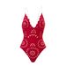 Women's Sexy Solid Color Laser Cut One Piece Swimsuit European American Style Hot Selling Summer Swimwear_ecoleips.com