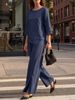 Women's Casual Urban Irregular Trousers And Shirt Set_ecoleips.com