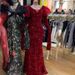 Women's Clothing Plus Size Clothes"Elegant Long Sequined Wool Dress For Women - Slim Fit Plus Size V-Neck Party Wear_ecoleips.com