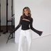 Euroean And American Style Summer New Sexy Hot Girl Lace Atchwork Hollow Design Bell Sleeve Figure-flattering Short_ecoleips.com