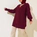 "Elegant Burgundy Muslim Knit Cardigan – Oversized Comfort For Work & Leisure | Winter 2024"_ecoleips.com