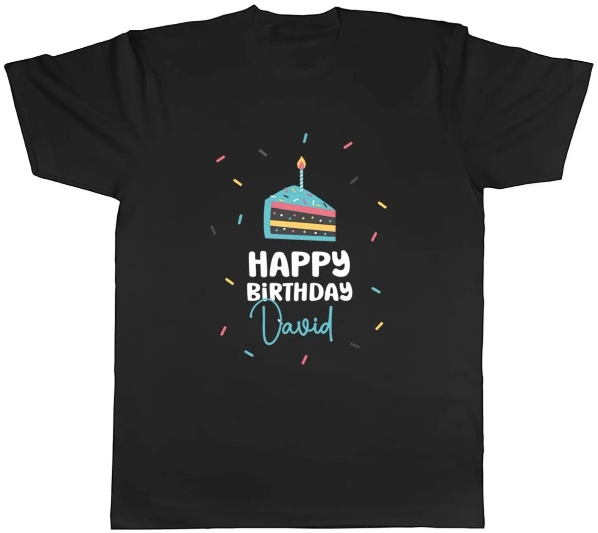 Women's T-Shirts Personalised Happy Birthday Celebration In Blue Mens Unisex T-Shirt Tee Gift_ecoleips.com