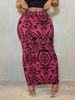 Slim Fit Fishtail Midi Skirt For Women Mesh Tufted Paisley Print Spring Summer_ecoleips.com