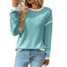 2026 Autumn Winter New Cross-Border European And American Women's Clothing Round Neck Sweater Long Sleeve_ecoleips.com