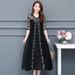 Summer Temperament Dress With Loose Five Quarter Sleeves Lace Women's Plus Size And Big Swing Long Skirt Trend_ecoleips.com