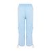 Women's Drawstring Wide-Leg Cargo Pants Multi-Pocket Loose Casual Trousers Street Style Versatile Floor-Length Trousers_ecoleips.com