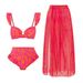 One Piece Set Bikini Conservative Belly Covering Beach Chiffon Wrapped Skirt Hot Spring Swimsuit_ecoleips.com