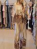 Women's Clothing new fashion casual printed tops and trousers two piece suit_ecoleips.com