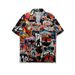 Men's And Women's Retro Seaside Trendy Short Sleeve Printed Shirt European Size Loose Fit for Couple Vacation_ecoleips.com