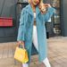 girl Girl 2025 European And American Cross-Border Women's Fashion Autumn Winter Elegant Solid Color Lace-Up Lapel Plush Mid-Length_ecoleips.com