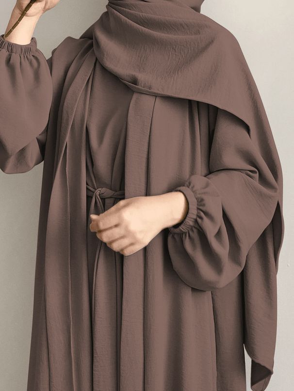Verve 2025 Turkey Dubai Solid Color Two-Piece Women's Robe LN837_ecoleips.com