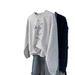 Foreign Trade Cotton American-style Bow Embroidered Round-neck Sweatshirt For Women, Spring Autumn Wear, Korean Version,_ecoleips.com