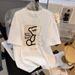 Women's Clothing Women's T-Shirts Summer Style Round Neck Short Sleeve Pure Cotton Bear Print Versatile Tops_ecoleips.com