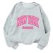 Long Sleeve Sweatshirt For Women, Plus Size, Round Neck, Casual, Versatile, Youth, Fleece Lined, Thickened, Base Shirt,_ecoleips.com