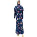 Dubai Style Hot-Selling Short Headscarf Print Long Sleeve Dress Two-Piece Set_ecoleips.com