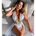 Women's Clothing Deep V High Slit Dress Summer Sexy Dinner Dress_ecoleips.com