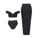 Women's European American Style Starfish Two Piece Swimsuit Long Dress Three Piece Bikini Huludao_ecoleips.com