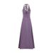 Purple Polka Dot Backless Halter For Women Summer High-End Slim Fit Hot Girl Style Waist-Cinching Bodycon Long Dress_ecoleips.com