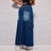 Women's Clothing New Denim Fashion Bag Slit Long Skirt Source_ecoleips.com