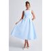 Summer New Arrival Women's Hepburn Style Solid Color Round Neck Sleeveless Dress Full Swing Clothing_ecoleips.com