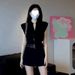 Bodycon Short Skirt Set For Women Summer Elegant Slimming High-end Off-shoulder T-shirt Sleeveless Vest Ins Trend_ecoleips.com