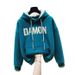 Women's Clothing Stylish Women's Fleece Lined Hooded Sweatshirt And Plaid Pants Set Casual Retro Outfit Loose Fitting Straight Leg_ecoleips.com