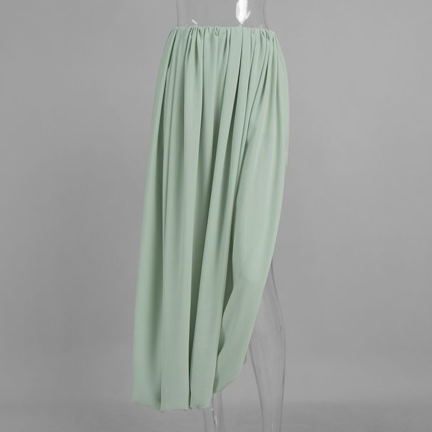 Women's Clothing Elegant Tulip Ruffled Draped Slit Midi Skirt For Women Spring/Summer Street Style Fashion_ecoleips.com