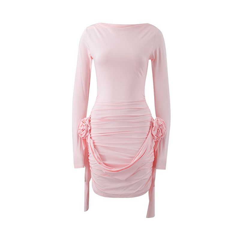 Women's Clothing Autumn And Winter Sexy Hot Girl Outfit Ins Printed Dress_ecoleips.com
