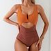 Women's Clothing New One Piece Swimsuit Women's Quick Drying Meat Covering Hot Spring Slimming Contrast Color Swimsuit_ecoleips.com