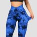 Women's Clothing High Waist Tight Fitness Yoga Pants Cross Tie Dye Hip Lifting Sports Riding Pants_ecoleips.com