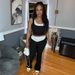 Women's Clothing Casual Elastic Stitching Contrast Color Ribbed Sleeveless Vest Trousers Two Pieces_ecoleips.com
