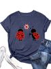 European And American Cross-border Foreign Trade Wholesale Clothing Cartoon Bug Round-neck Plus-size Short-sleeve_ecoleips.com