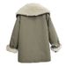Girl Girl Girl Large Lapel Fleece-Lined Thickened Casual Jacket For Women 2025 Winter New Workwear Parka Women's High-End Top_ecoleips.com