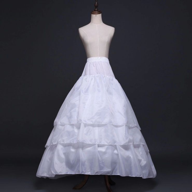 Elegant Lolita Wedding Petticoat – Adjustable Long Puffy Underskirt For Bridal Gowns & Evening Dresses (White)_ecoleips.com
