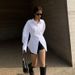 Women's Clothing White Long Sleeved Slim Shirt For Women Niche Design_ecoleips.com